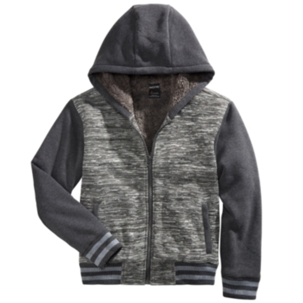 Ring of Fire Boys' Hooded Jacket, Faux-Sherpa Lining